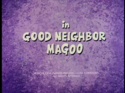 What's New, Mr. Magoo?